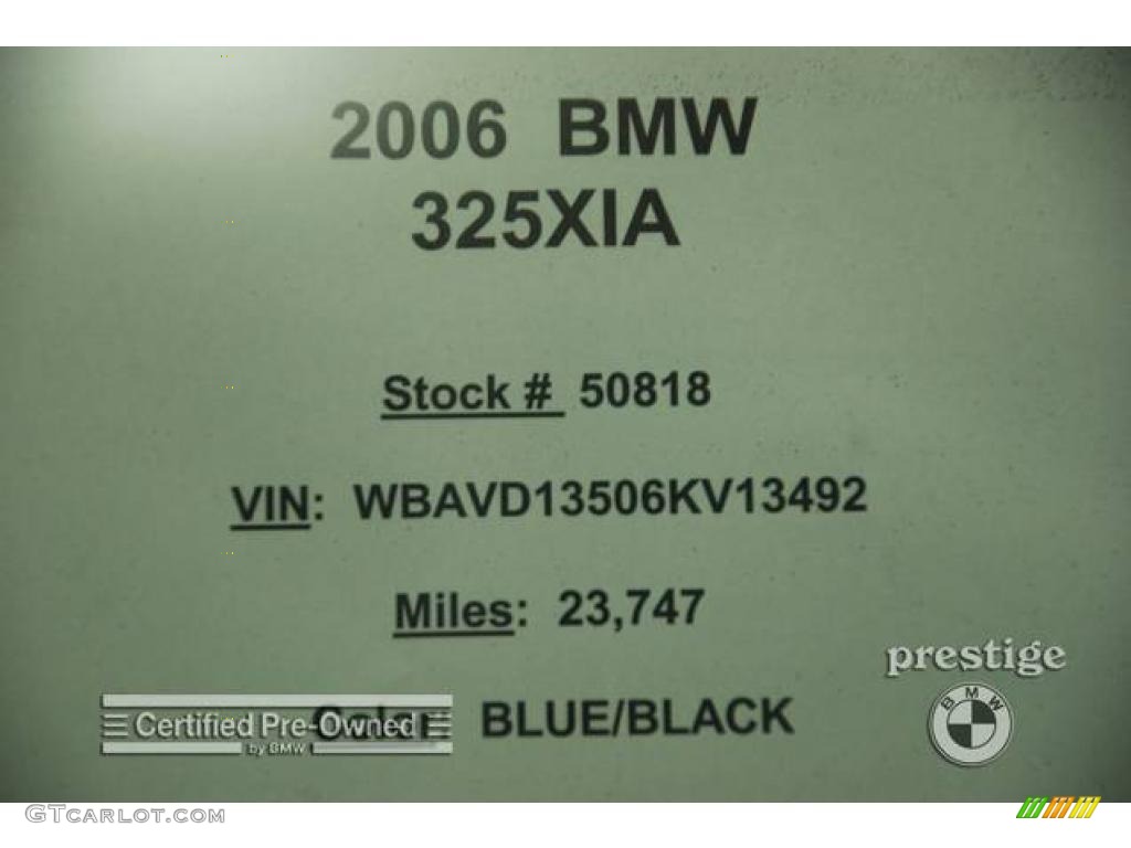 2006 3 Series 325xi Sedan - Monaco Blue Metallic / Beige photo #17