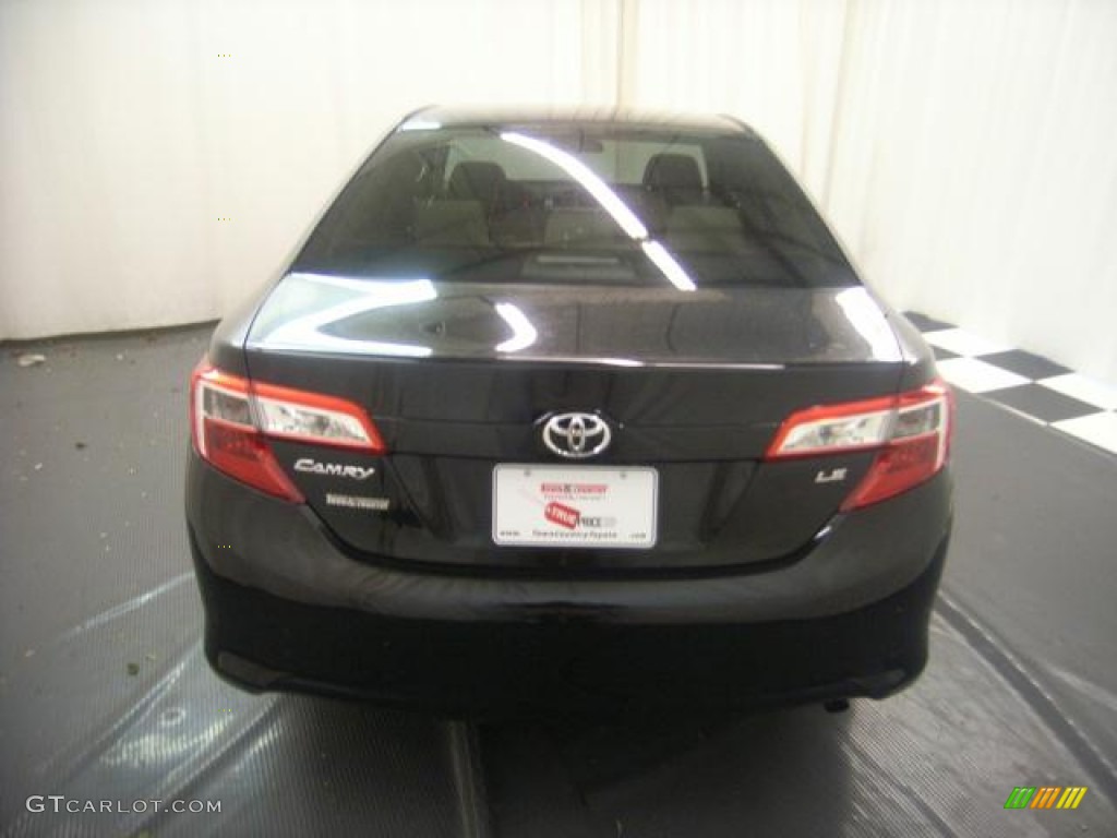 2012 Camry LE - Attitude Black Metallic / Ivory photo #3