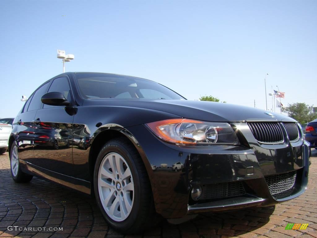 2007 3 Series 328i Sedan - Jet Black / Beige photo #7