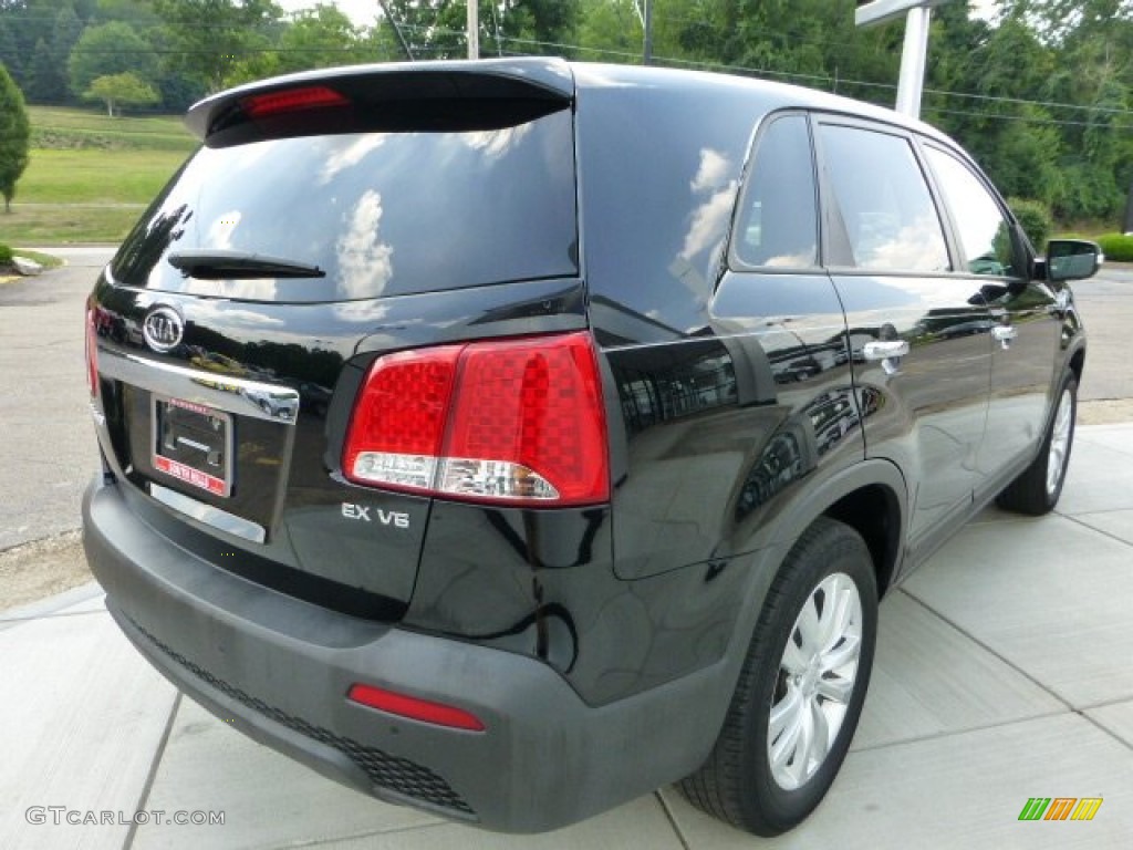 2011 Sorento EX V6 - Ebony Black / Black photo #5