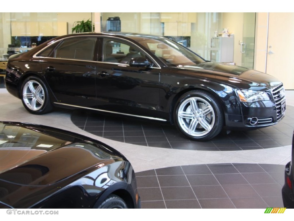 Phantom Black Pearl Effect 2013 Audi A8 L 3.0T quattro Exterior Photo #68061705