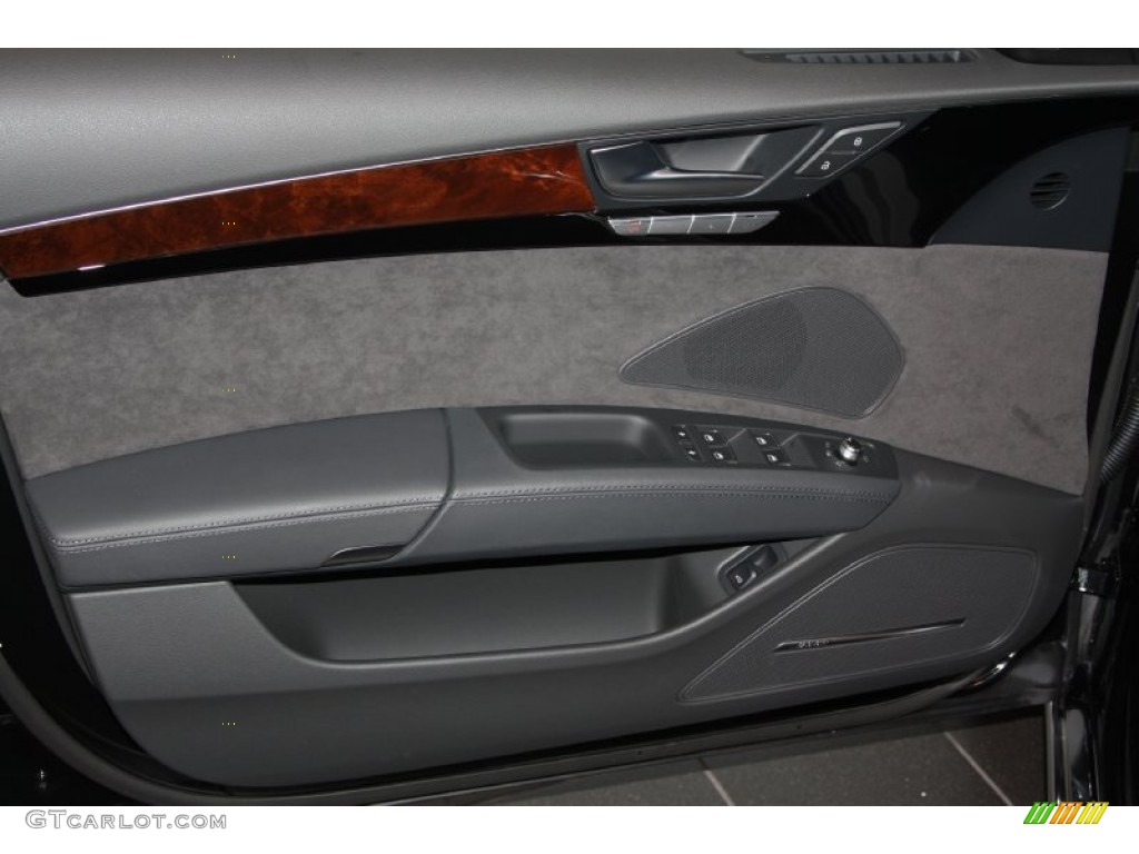 2013 Audi A8 L 3.0T quattro Black Door Panel Photo #68061715
