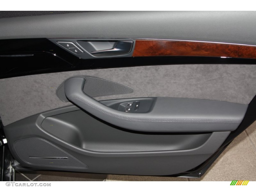2013 Audi A8 L 3.0T quattro Black Door Panel Photo #68062046