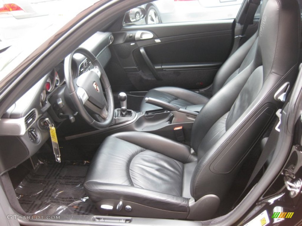 Black Interior 2007 Porsche 911 Turbo Coupe Photo #68063123