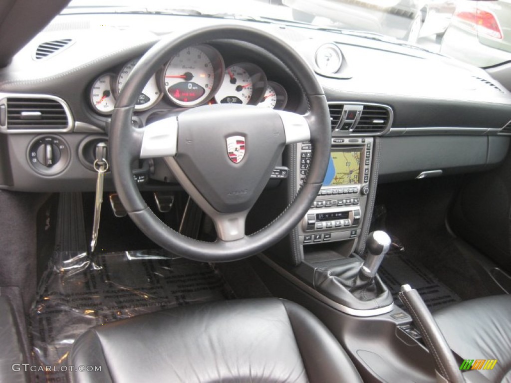 2007 Porsche 911 Turbo Coupe Black Dashboard Photo #68063132