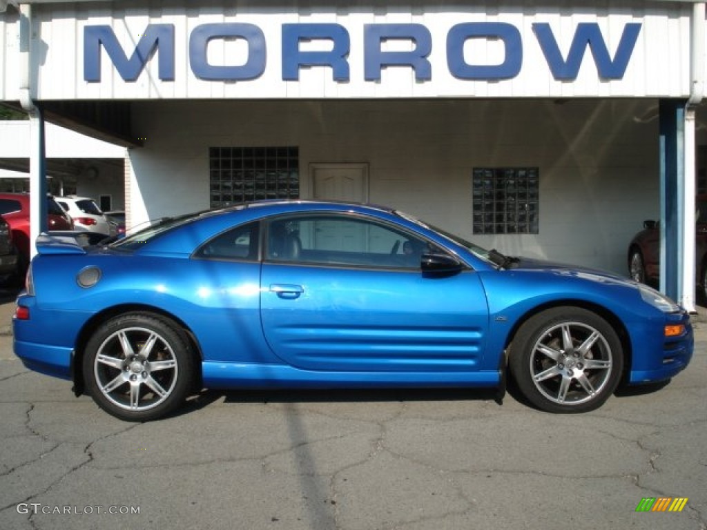 2003 Eclipse GTS Coupe - Flash Blue Pearl / Midnight photo #1