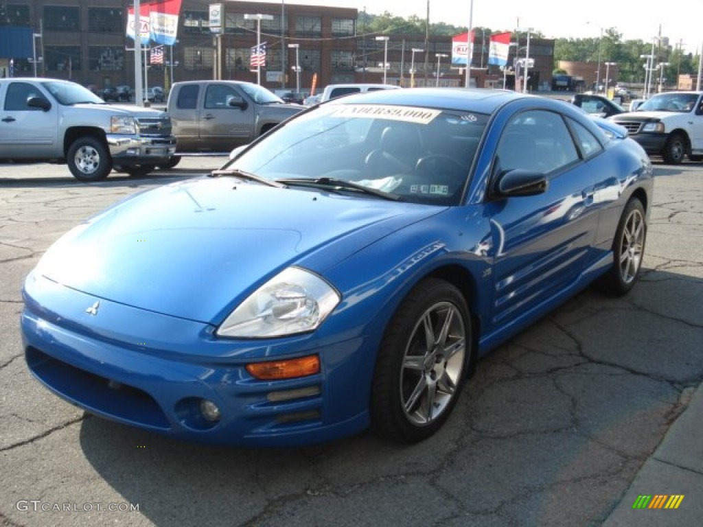 2003 Eclipse GTS Coupe - Flash Blue Pearl / Midnight photo #4