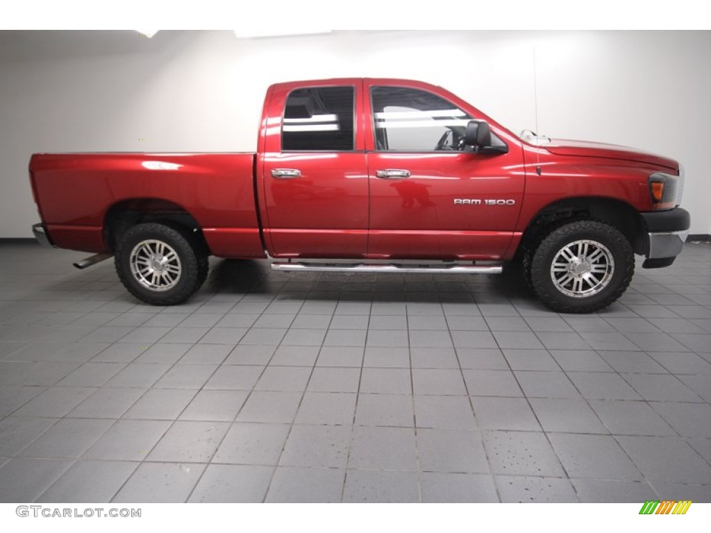 2006 Ram 1500 ST Quad Cab - Inferno Red Crystal Pearl / Medium Slate Gray photo #2