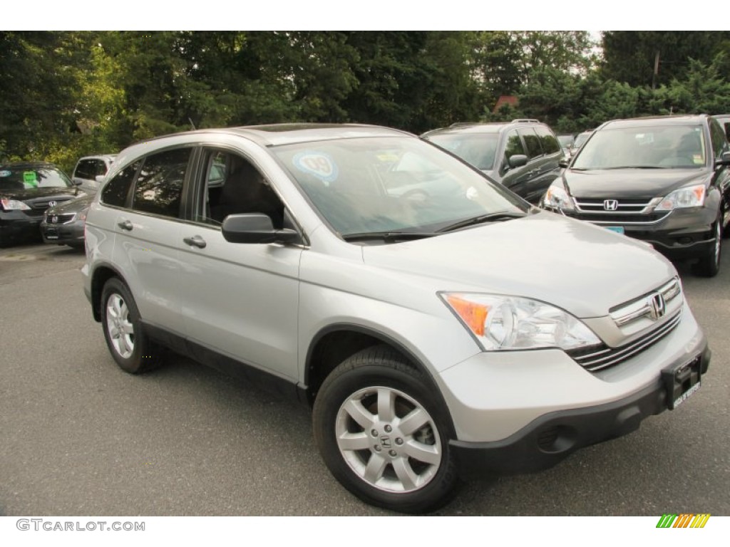 2009 CR-V EX 4WD - Alabaster Silver Metallic / Ivory photo #3