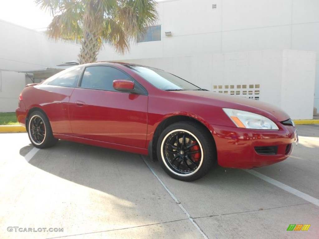 2005 Accord EX V6 Coupe - Redondo Red Pearl / Ivory photo #1