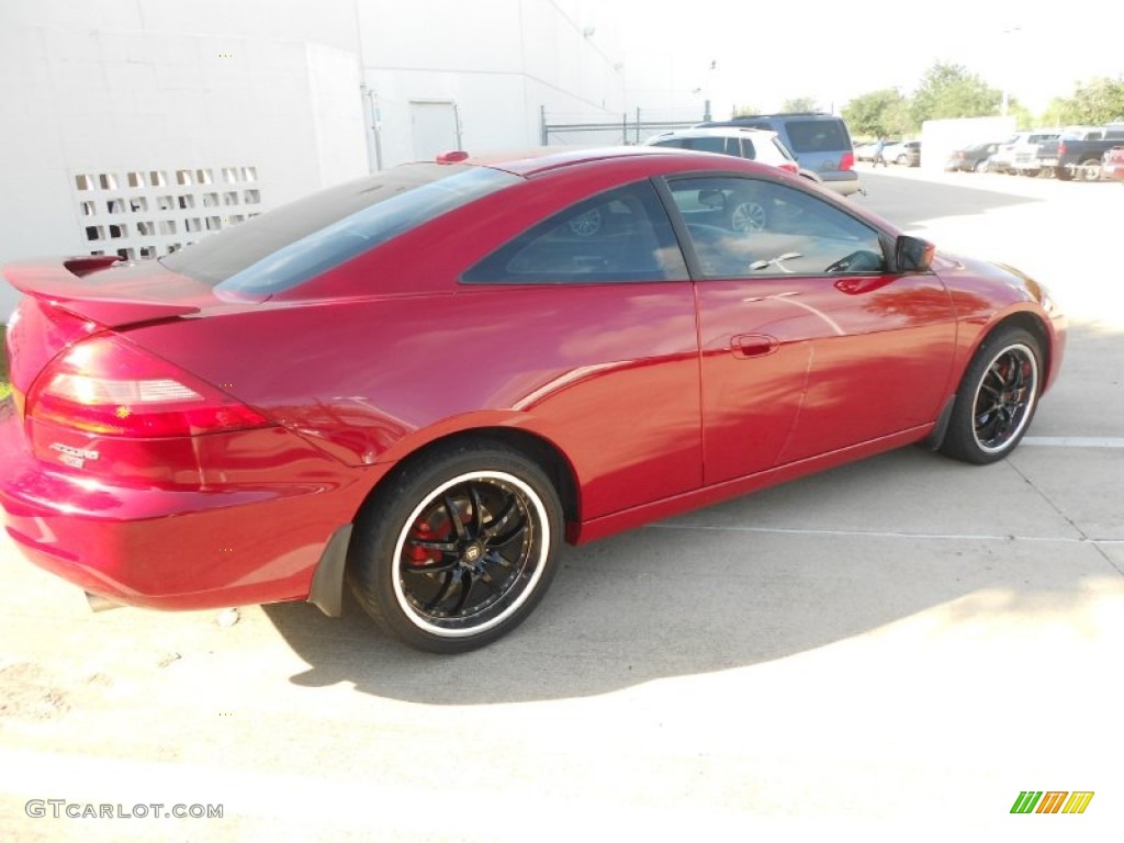 2005 Accord EX V6 Coupe - Redondo Red Pearl / Ivory photo #7