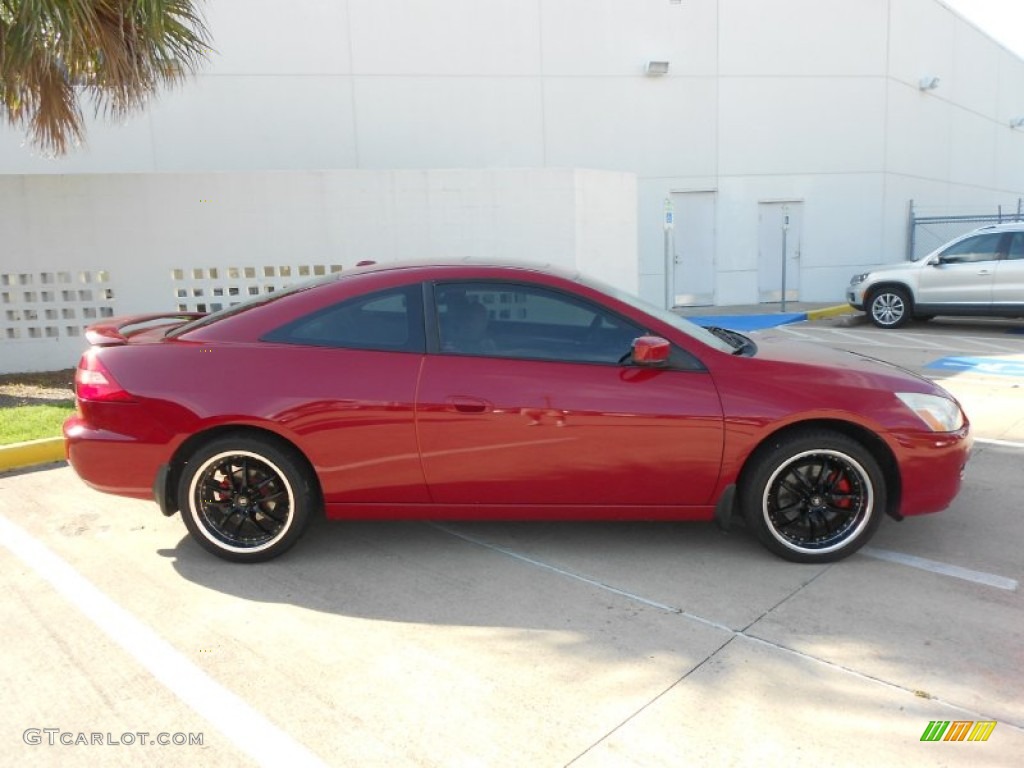 2005 Accord EX V6 Coupe - Redondo Red Pearl / Ivory photo #8