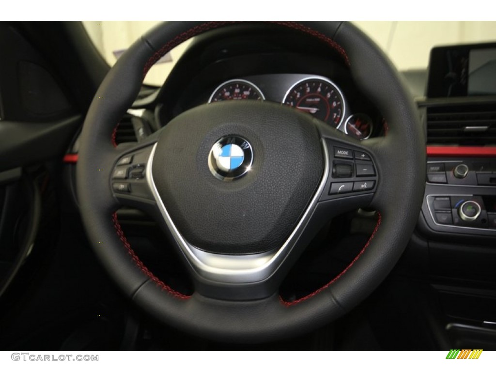 2012 3 Series 328i Sedan - Black Sapphire Metallic / Black/Red Highlight photo #11