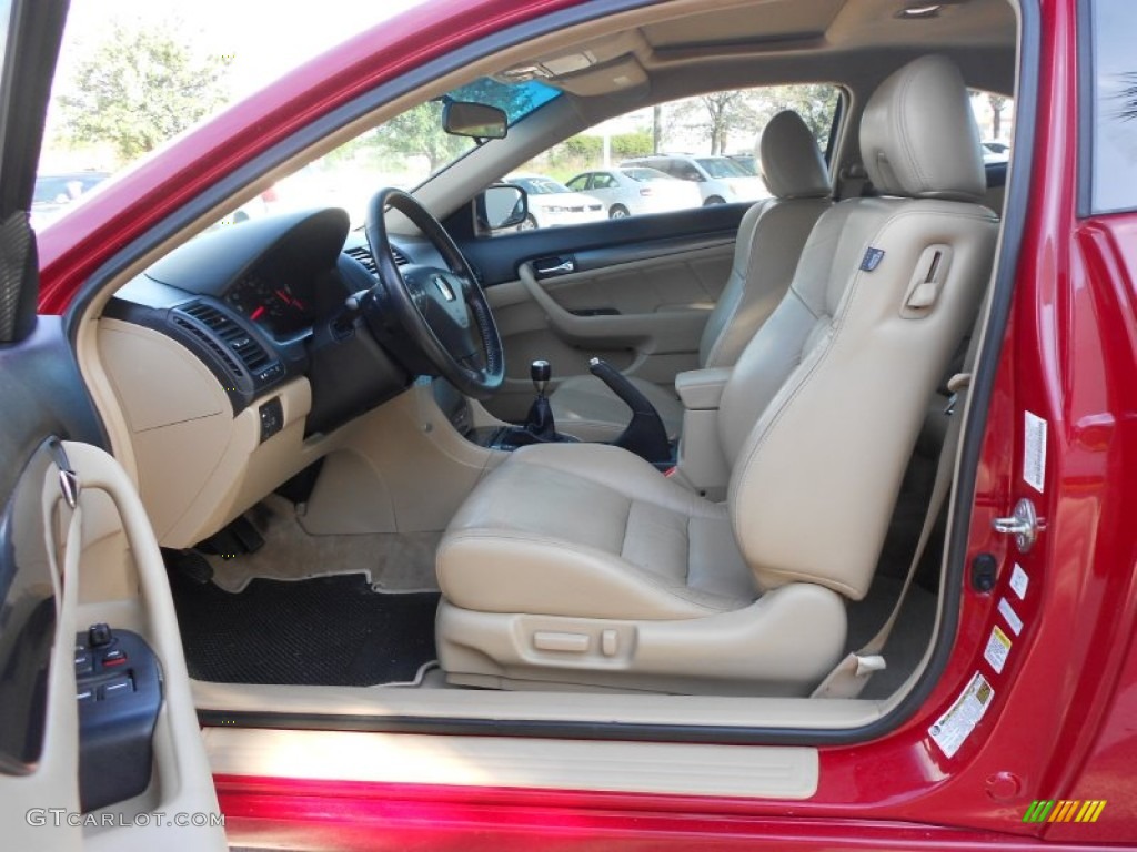 Ivory Interior 2005 Honda Accord EX V6 Coupe Photo #68070053
