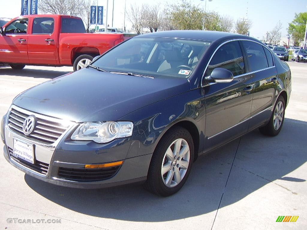 2007 Passat 2.0T Sedan - Blue Graphite Metallic / Classic Grey photo #35