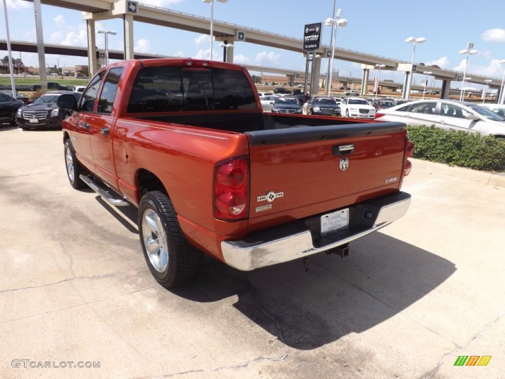 2008 Ram 1500 Lone Star Edition Quad Cab - Sunburst Orange Pearl / Medium Slate Gray photo #3