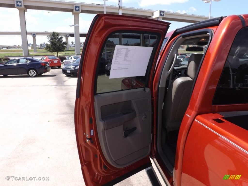 2008 Ram 1500 Lone Star Edition Quad Cab - Sunburst Orange Pearl / Medium Slate Gray photo #16