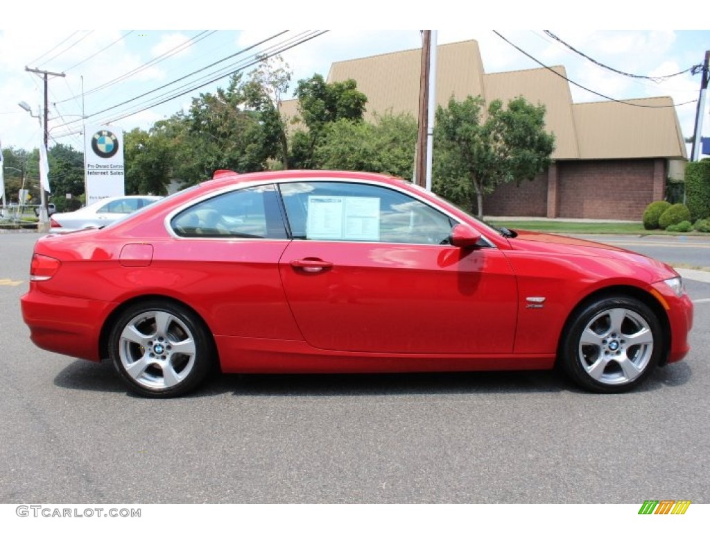 2009 3 Series 328xi Coupe - Crimson Red / Cream Beige Dakota Leather photo #4