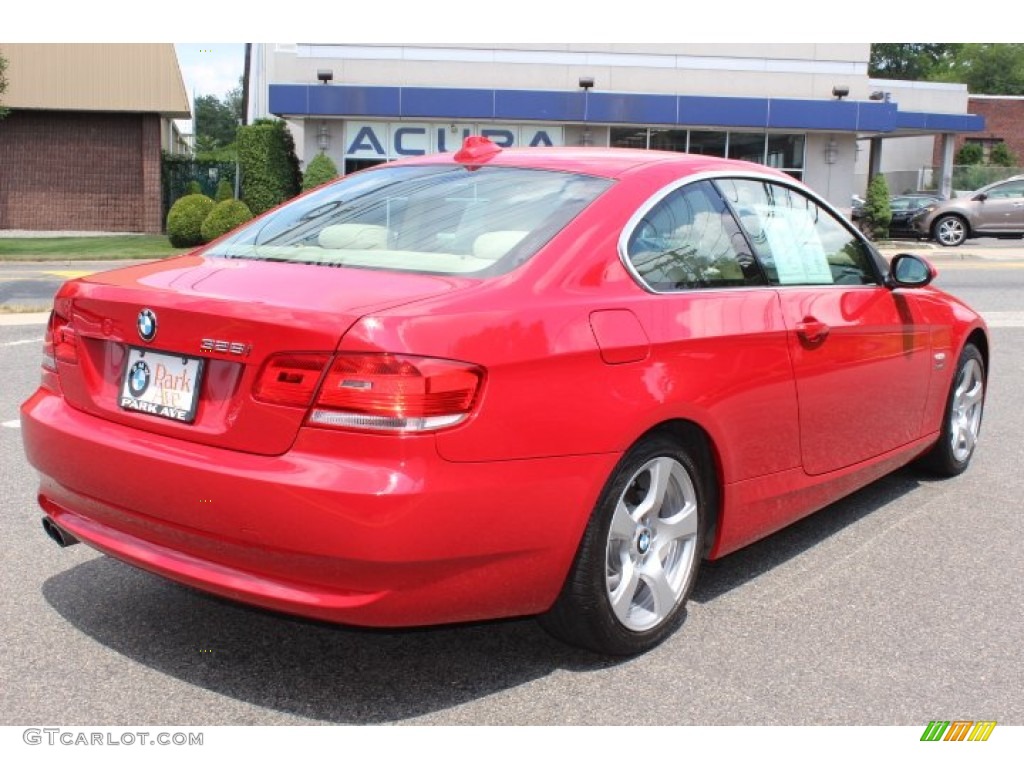 2009 3 Series 328xi Coupe - Crimson Red / Cream Beige Dakota Leather photo #5