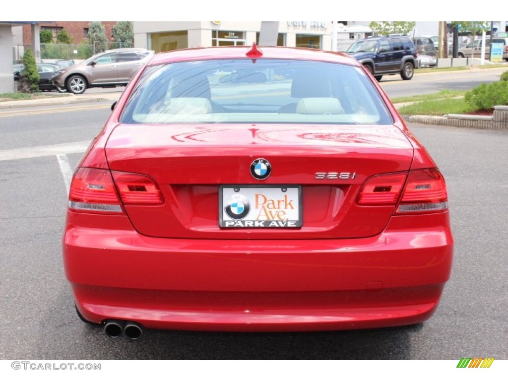 2009 3 Series 328xi Coupe - Crimson Red / Cream Beige Dakota Leather photo #6