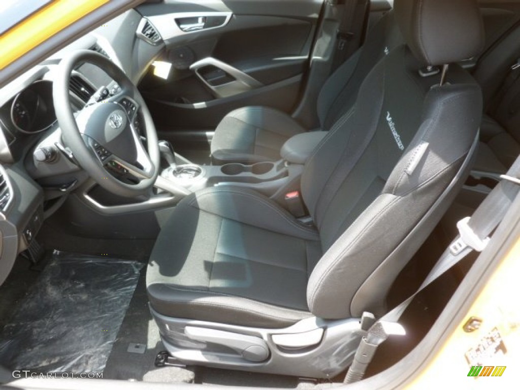 Black Interior 2013 Hyundai Veloster Standard Veloster Model Photo #68072264