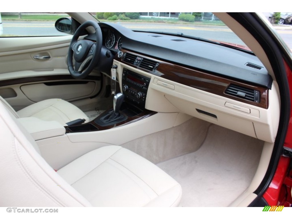 2009 3 Series 328xi Coupe - Crimson Red / Cream Beige Dakota Leather photo #25