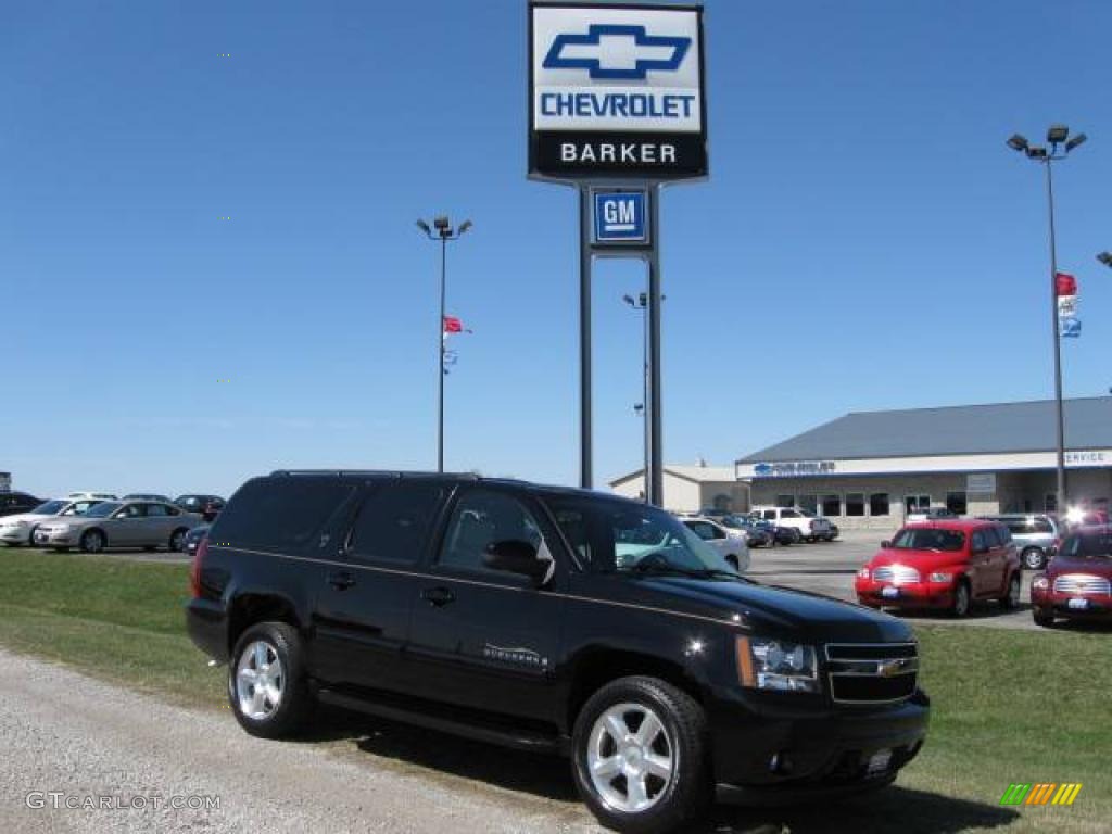 2007 Suburban 1500 LTZ 4x4 - Black / Light Cashmere/Ebony photo #1