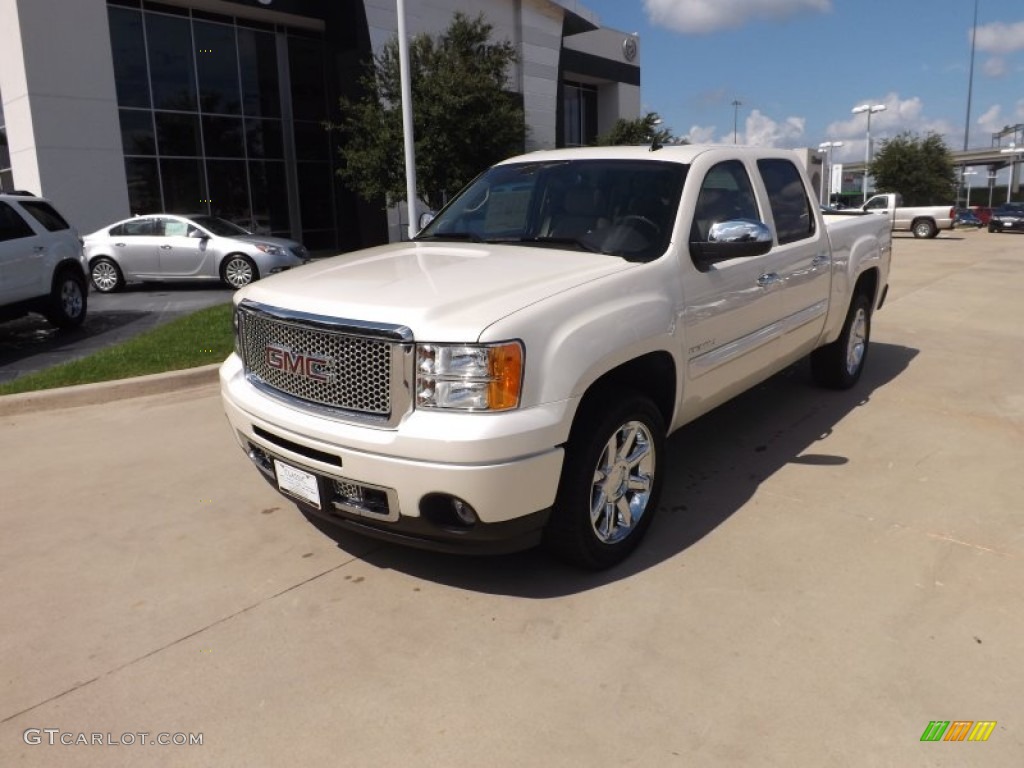 2012 Sierra 1500 Denali Crew Cab 4x4 - White Diamond Tricoat / Cocoa/Light Cashmere photo #1