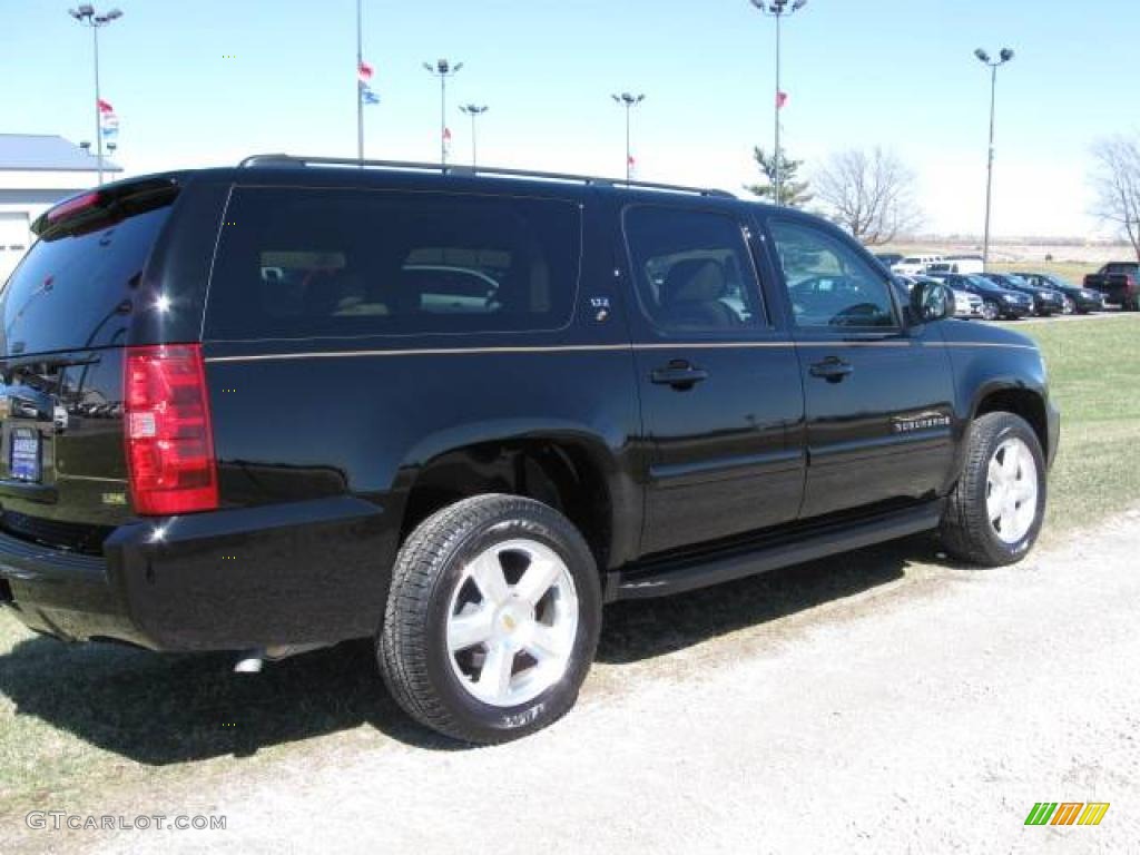 2007 Suburban 1500 LTZ 4x4 - Black / Light Cashmere/Ebony photo #5