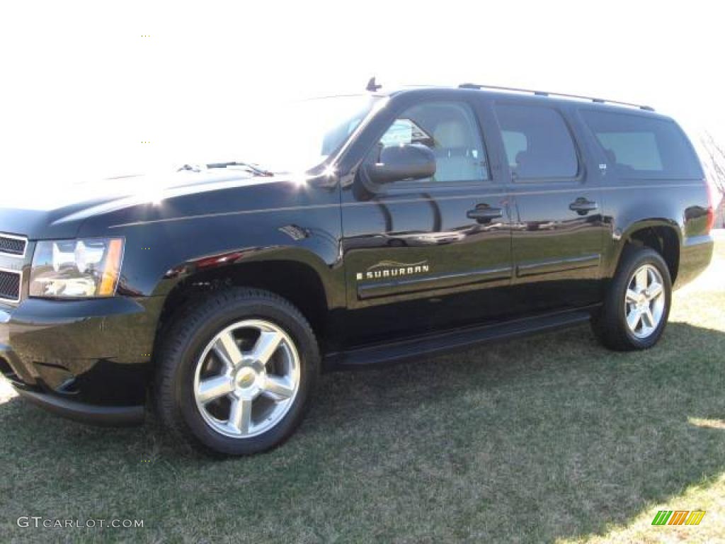 2007 Suburban 1500 LTZ 4x4 - Black / Light Cashmere/Ebony photo #6