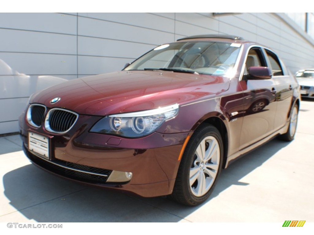 2010 5 Series 528i xDrive Sedan - Barbera Red Metallic / Cream Beige Dakota Leather photo #1