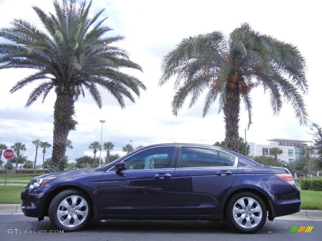 2009 Accord EX-L Sedan - Royal Blue Pearl / Ivory photo #1