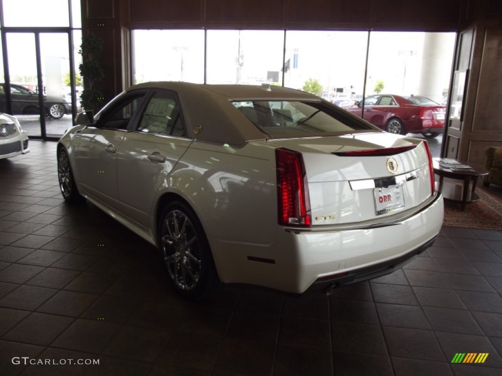 2012 CTS 3.0 Sedan - White Diamond Tricoat / Cashmere/Cocoa photo #3