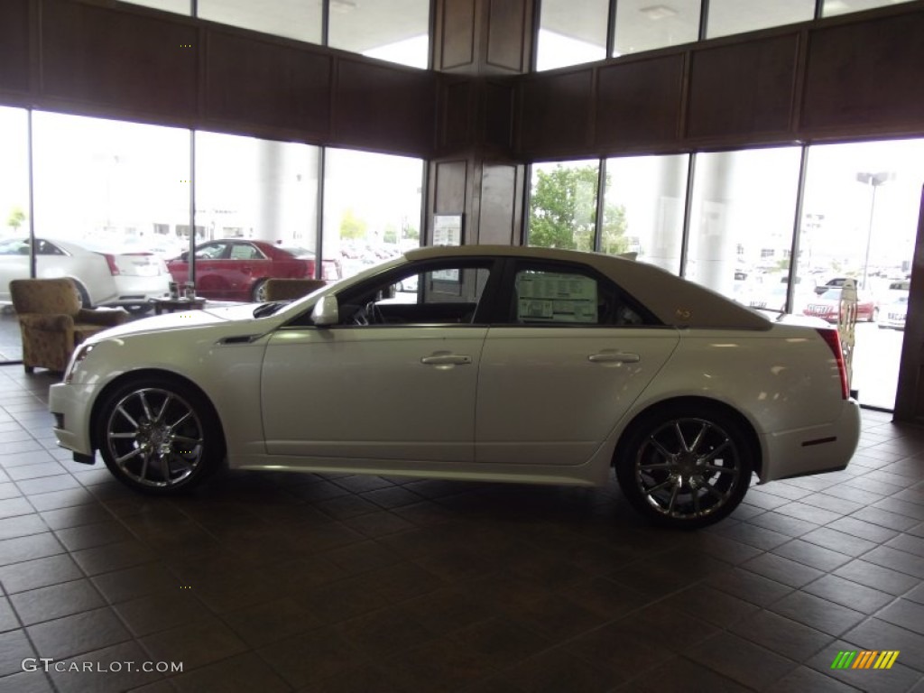 2012 CTS 3.0 Sedan - White Diamond Tricoat / Cashmere/Cocoa photo #4