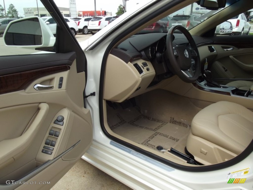 2012 CTS 3.0 Sedan - White Diamond Tricoat / Cashmere/Cocoa photo #9