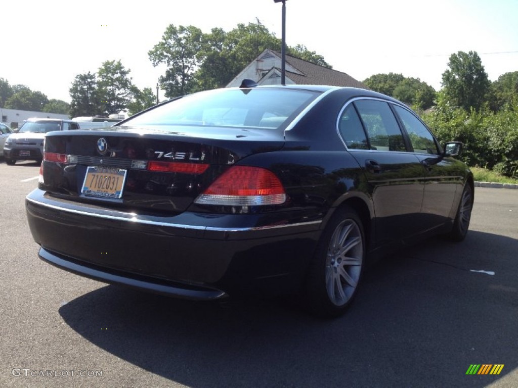 2004 7 Series 745Li Sedan - Jet Black / Black/Black photo #5