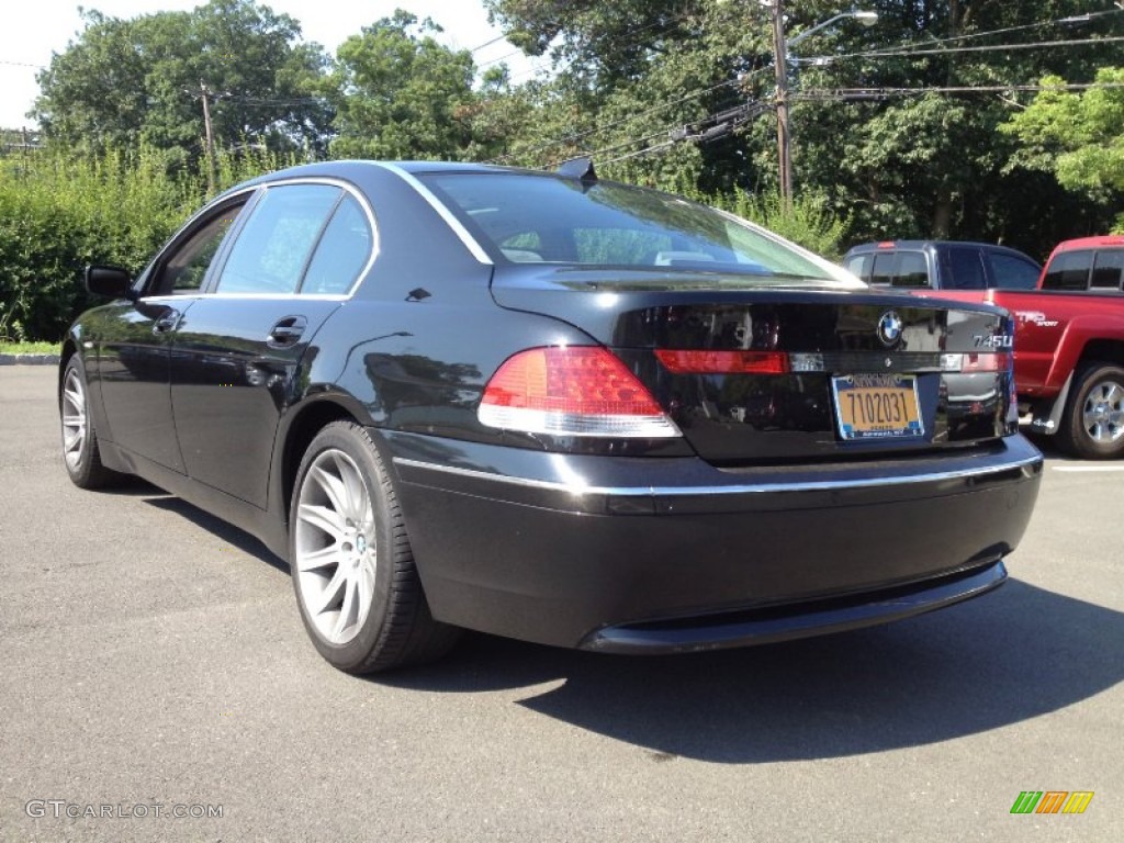 2004 7 Series 745Li Sedan - Jet Black / Black/Black photo #7