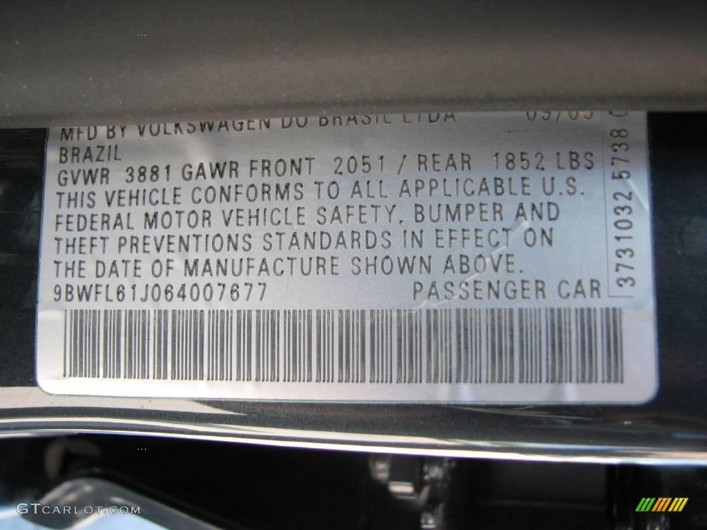 2006 Golf GL 4 Door - Blue Anthracite Metallic / Black photo #18