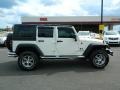 2008 Stone White Jeep Wrangler Unlimited X 4x4  photo #2