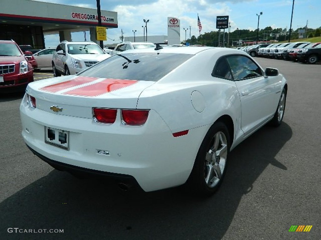 2010 Camaro LT Coupe - Summit White / Black/Inferno Orange photo #4