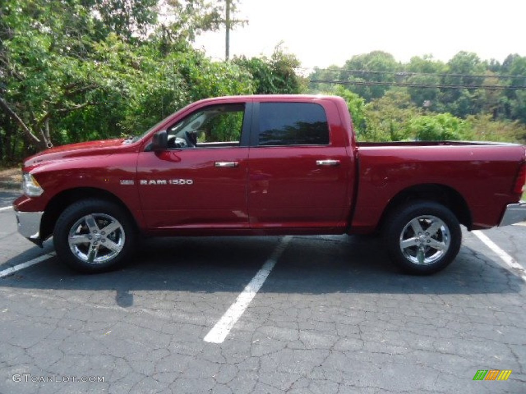 2012 Ram 1500 Big Horn Crew Cab 4x4 - Deep Cherry Red Crystal Pearl / Dark Slate Gray/Medium Graystone photo #4