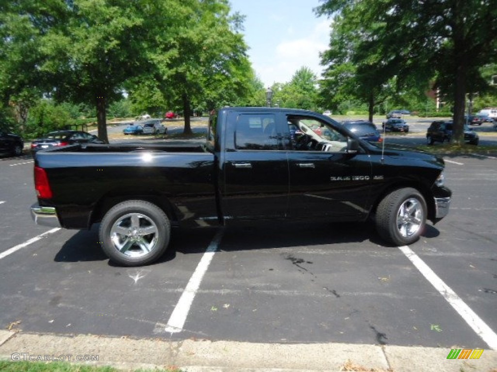 2012 Ram 1500 Big Horn Quad Cab 4x4 - Black / Dark Slate Gray/Medium Graystone photo #8