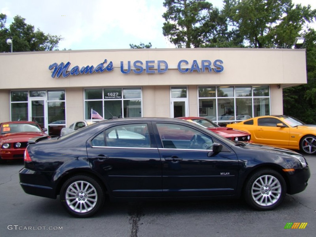 2008 Milan V6 Premier - Dark Blue Metallic / Dark Charcoal/Light Stone photo #1