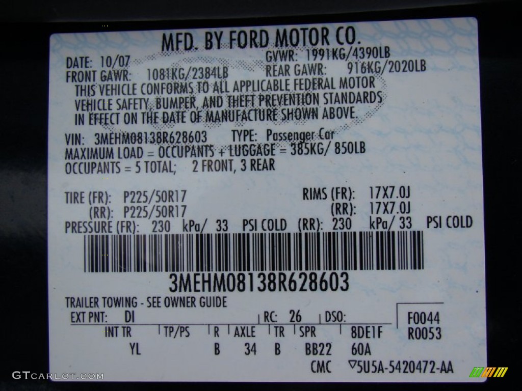2008 Milan V6 Premier - Dark Blue Metallic / Dark Charcoal/Light Stone photo #25