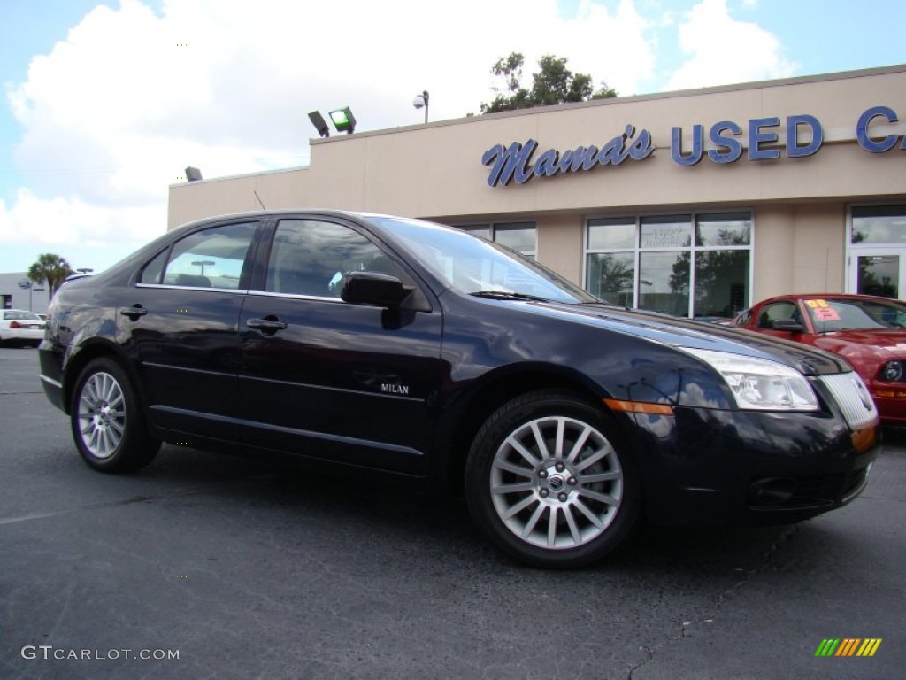 2008 Milan V6 Premier - Dark Blue Metallic / Dark Charcoal/Light Stone photo #28