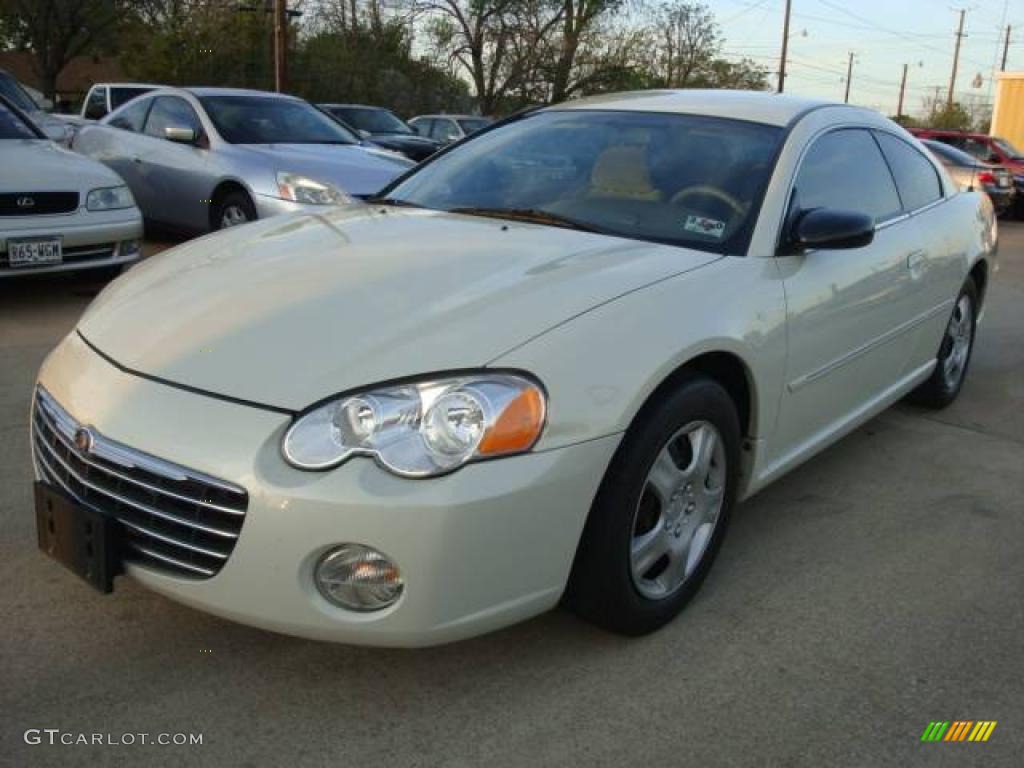 2004 Sebring Coupe - Satin White Pearl / Dark Taupe/Medium Taupe photo #1