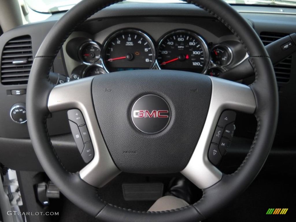 2012 Sierra 1500 SLE Crew Cab 4x4 - Summit White / Dark Titanium/Light Titanium photo #13