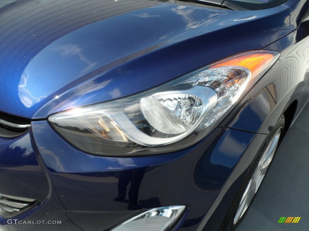 2012 Elantra Limited - Indigo Night Blue / Gray photo #9