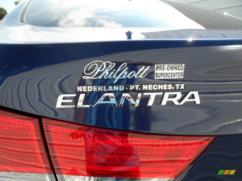 2012 Elantra Limited - Indigo Night Blue / Gray photo #19