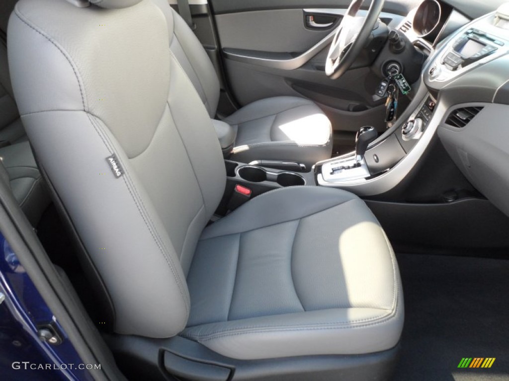 2012 Elantra Limited - Indigo Night Blue / Gray photo #25